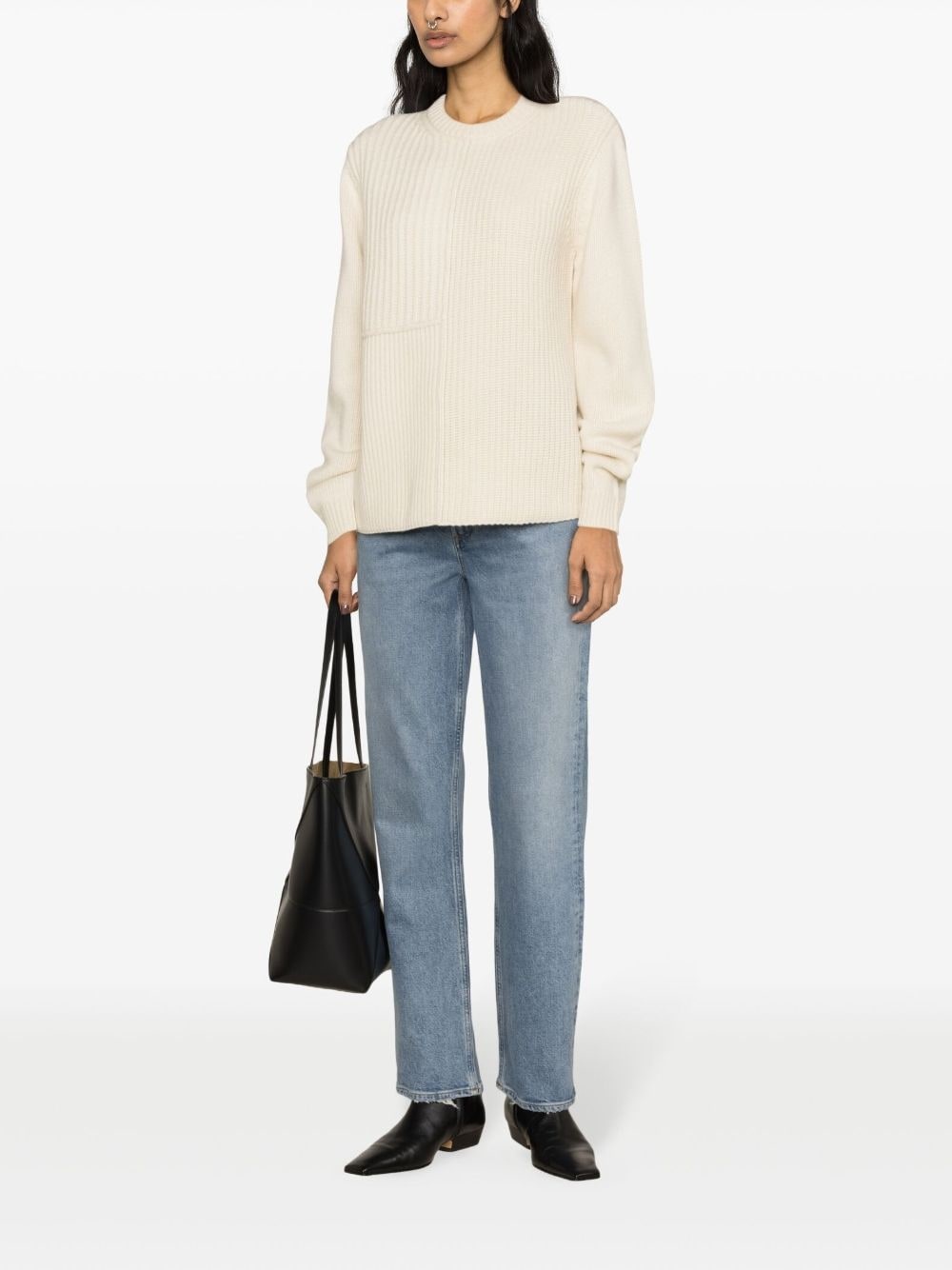 Vilo panelled wool jumper - 3