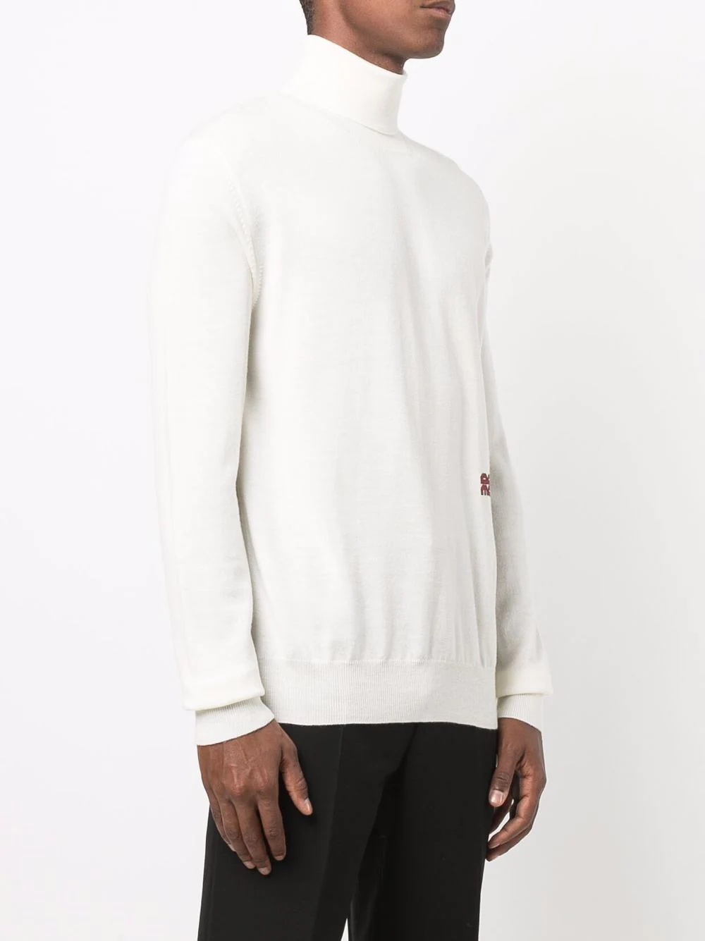 logo-embroidered high-neck jumper - 3