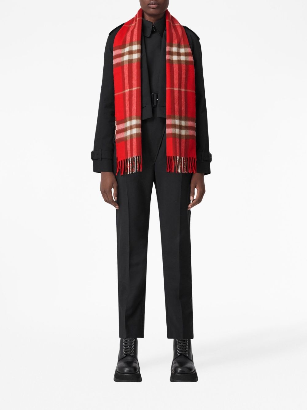 The classic check cashmere scarf - 7