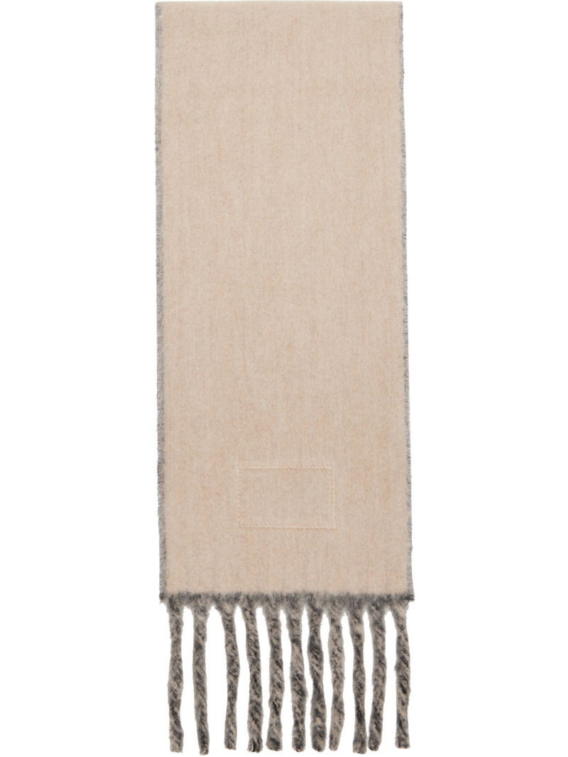 Acne Studios Gray & Beige Bicolour Alpaca Scarf outlook