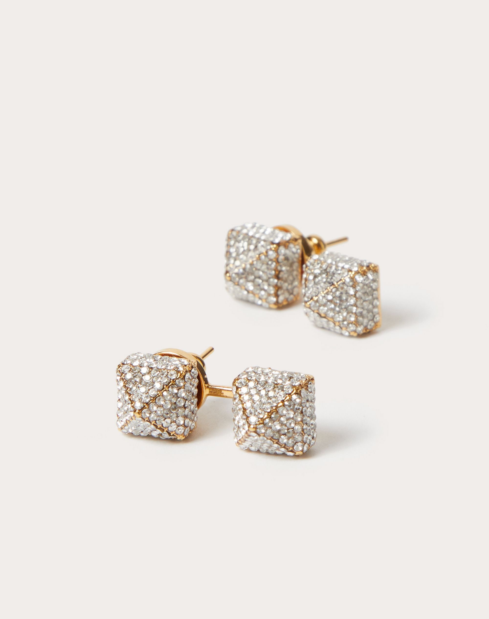 Rockstud metal and Swarovski® crystal earrings - 2