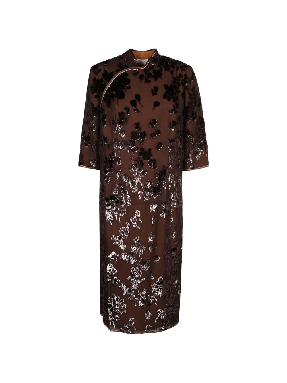 floral-pattern midi dress - 1