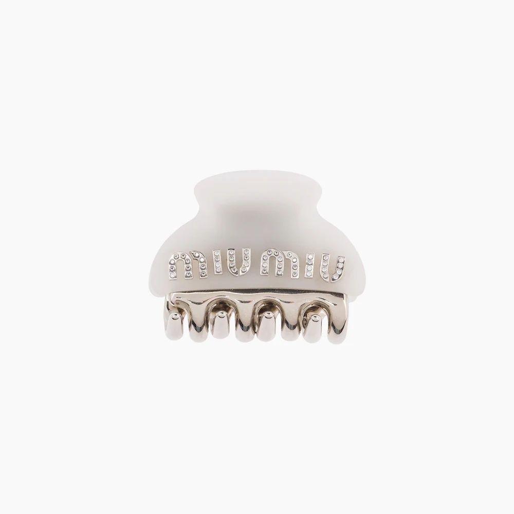 Plexiglas and metal hair clip - 1