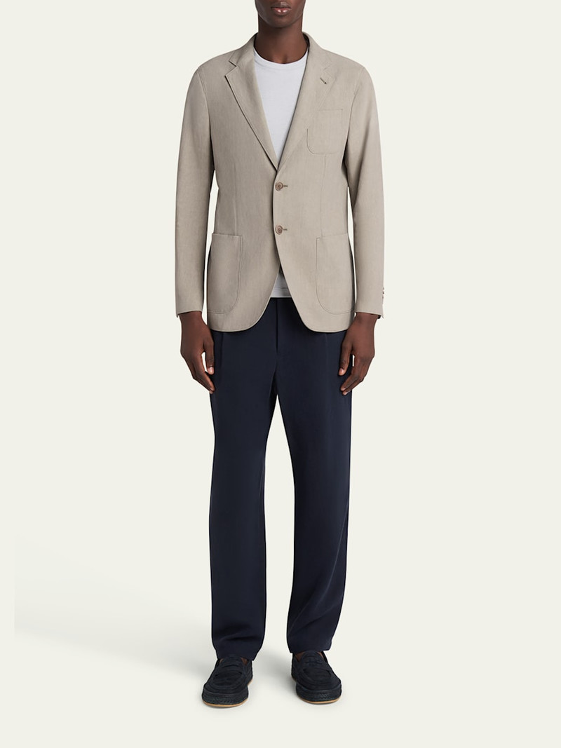 GIORGIO ARMANI Men's Linen Upton Jacket outlook