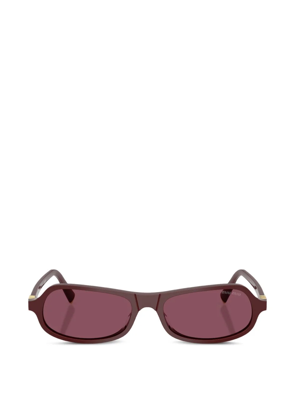 logo-plaque rectangle-frame sunglasses - 1