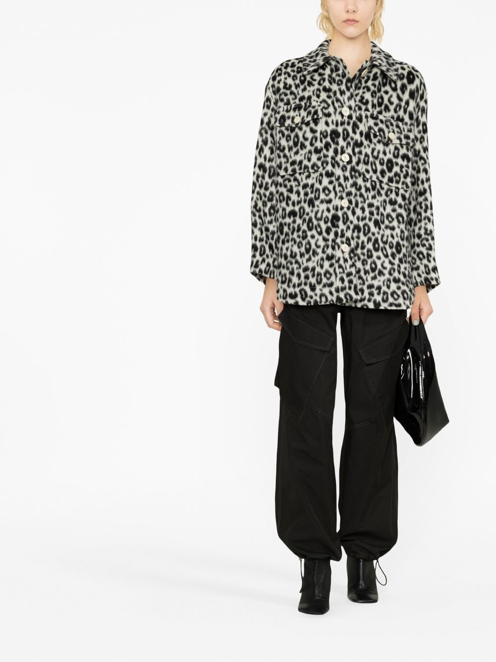 leopard print shirt jacket - 2