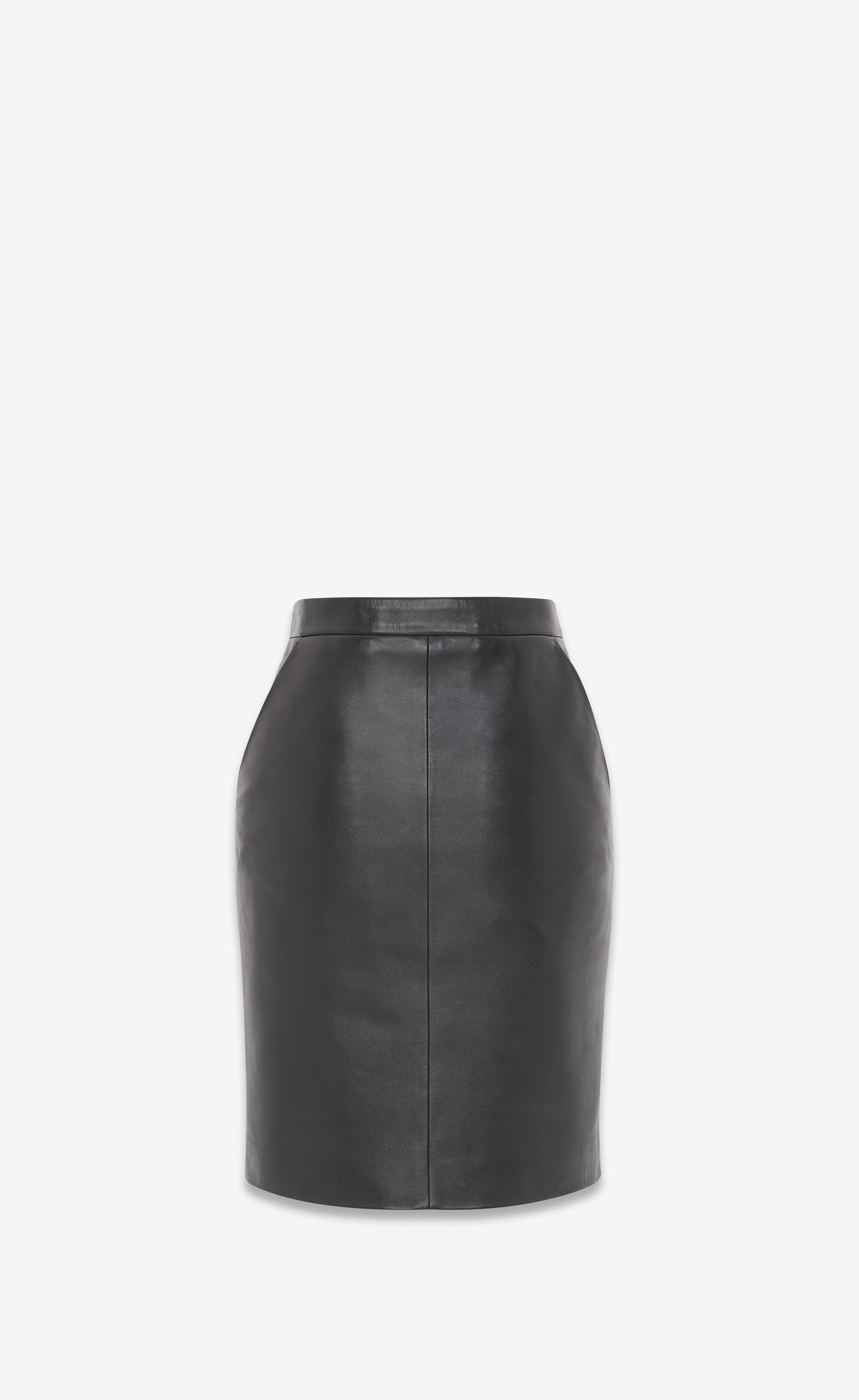 pencil skirt in shiny lambskin - 1