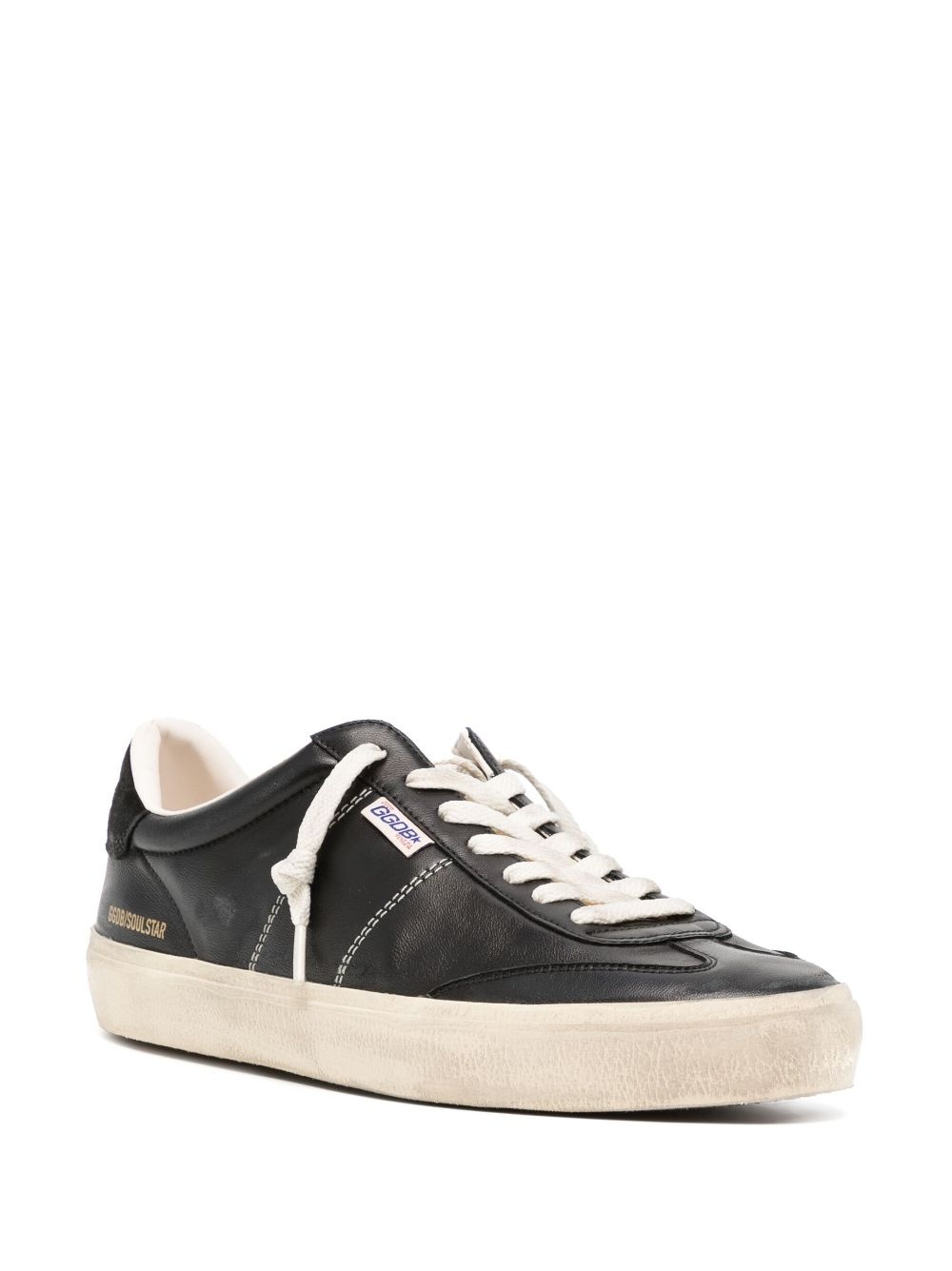 logo-patch lace-up sneakers - 2
