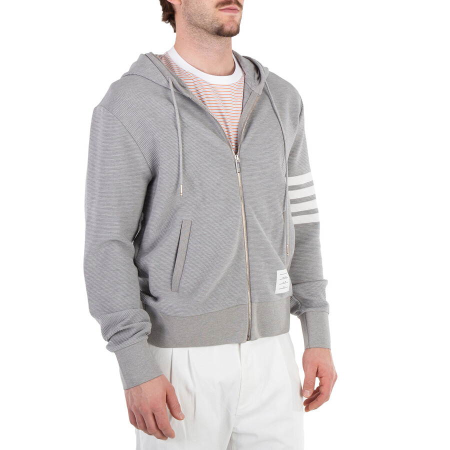 Thom Browne 4Bar Cotton Zip Hoodie - 2