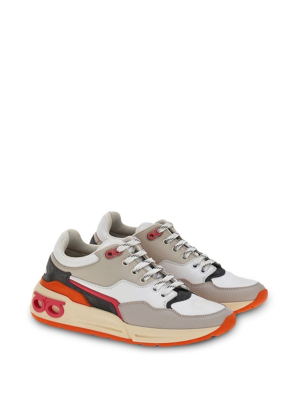 Gancini-plaque low-top sneakers - 2