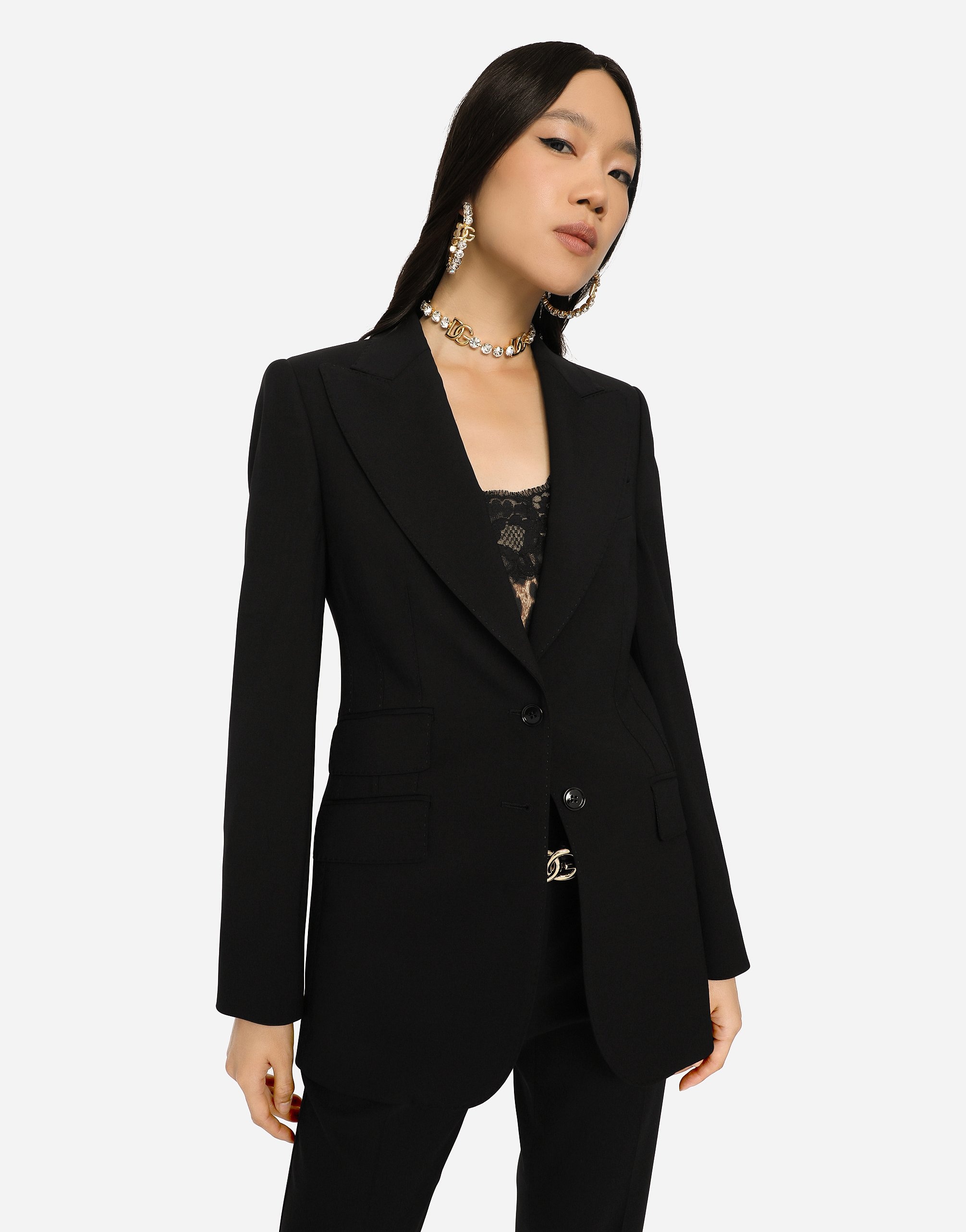 Single-breasted woolen Turlington blazer - 2