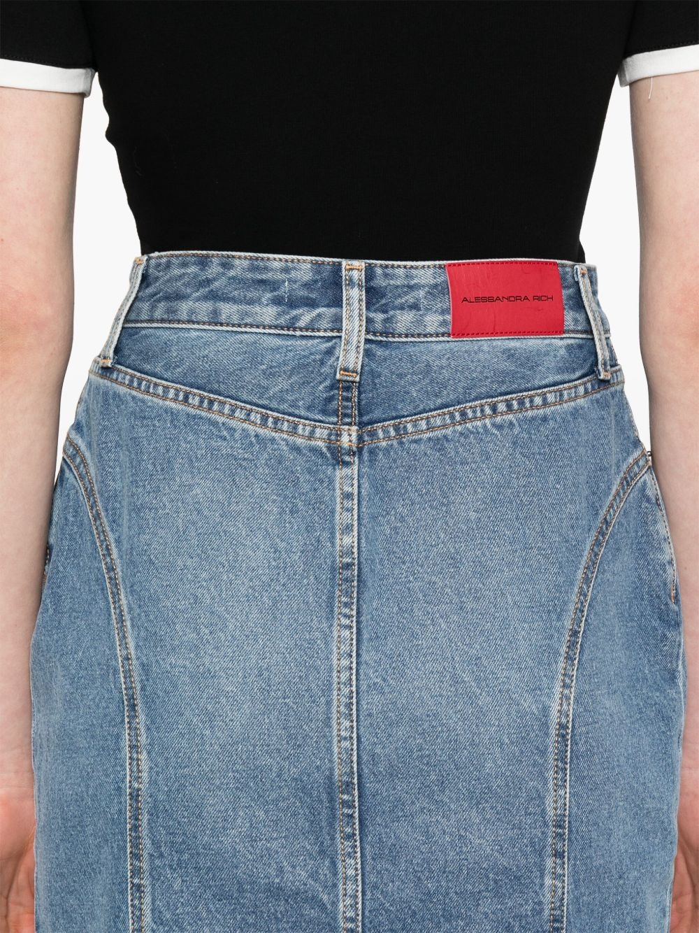 denim pencil skirt - 5