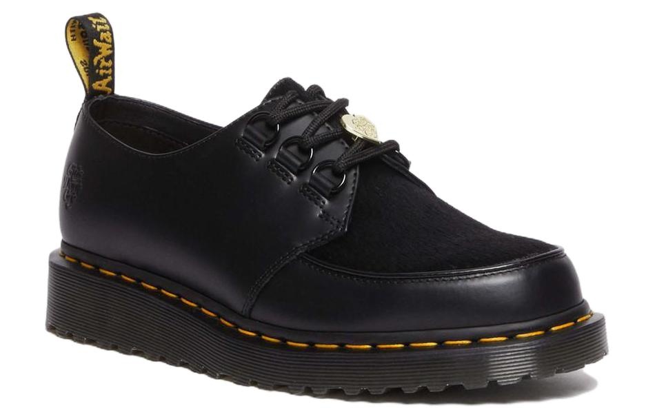 Dr. Martens Ramsey Girls Don't Cry Hair-on Leather Creeper Shoes 'Black' 31789001 - 2