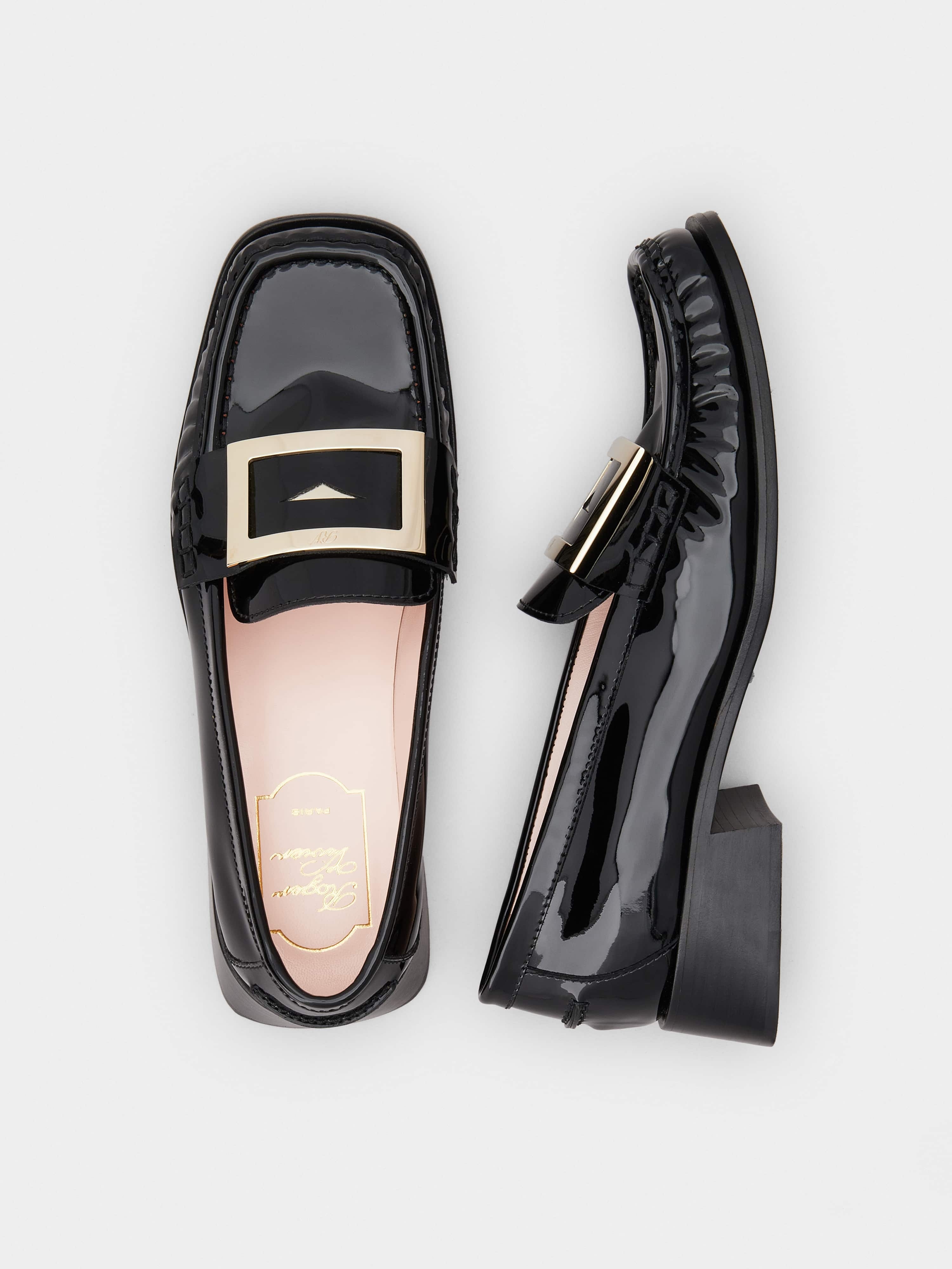 Preppy Viv' Metal Buckle Loafers in Patent Leather - 4