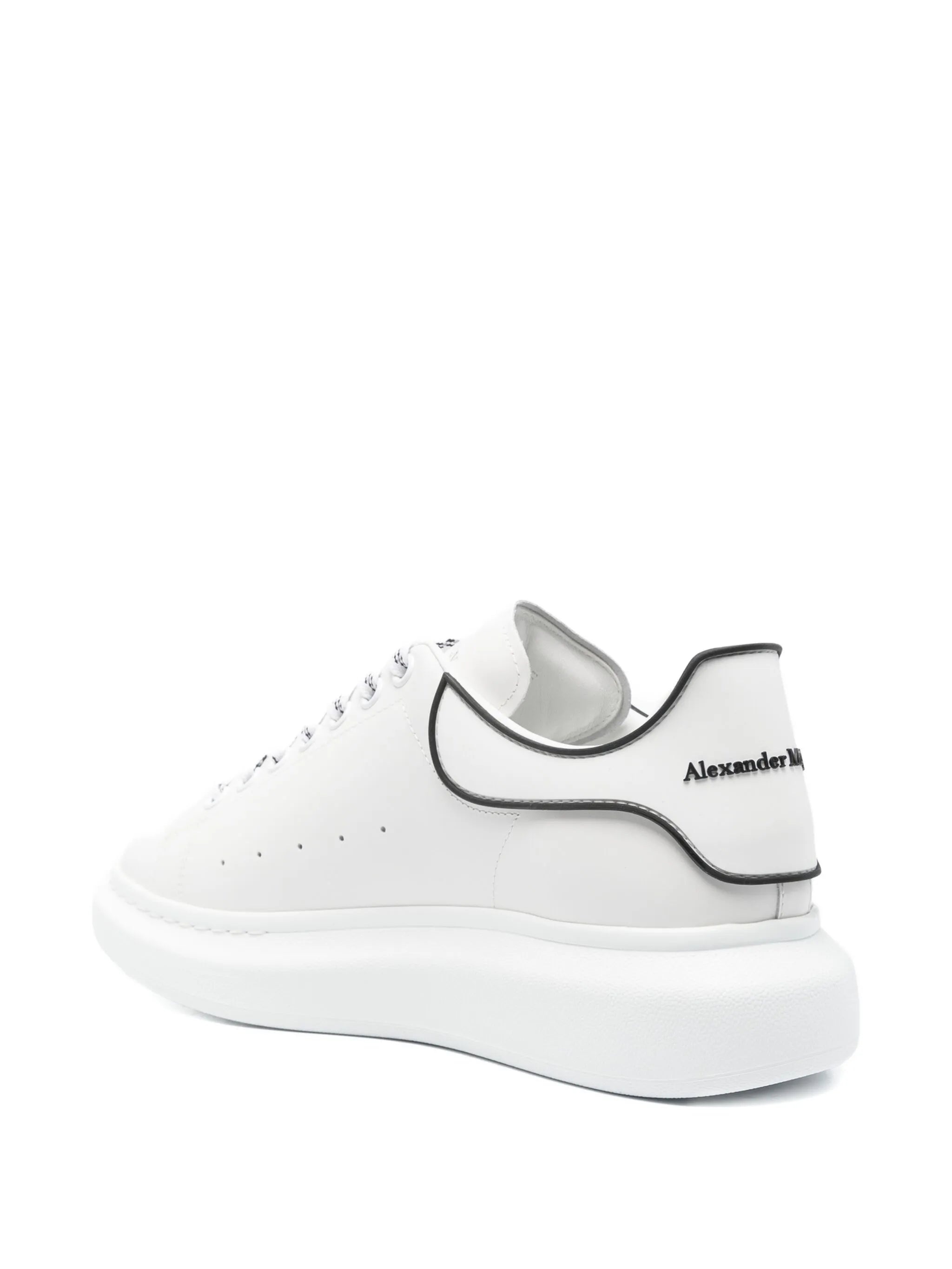 Alexander Mcqueen NEW TECH CALFTPU HEEL COUNTER CHUNKY SOLE SNEAKER WHT BLK O - 2
