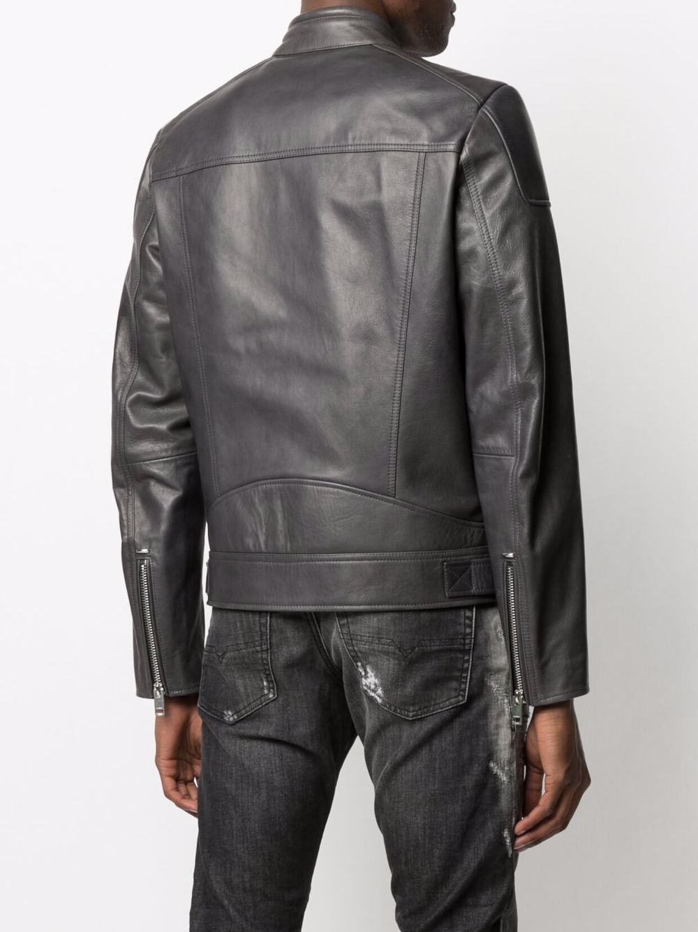 leather biker jacket - 4