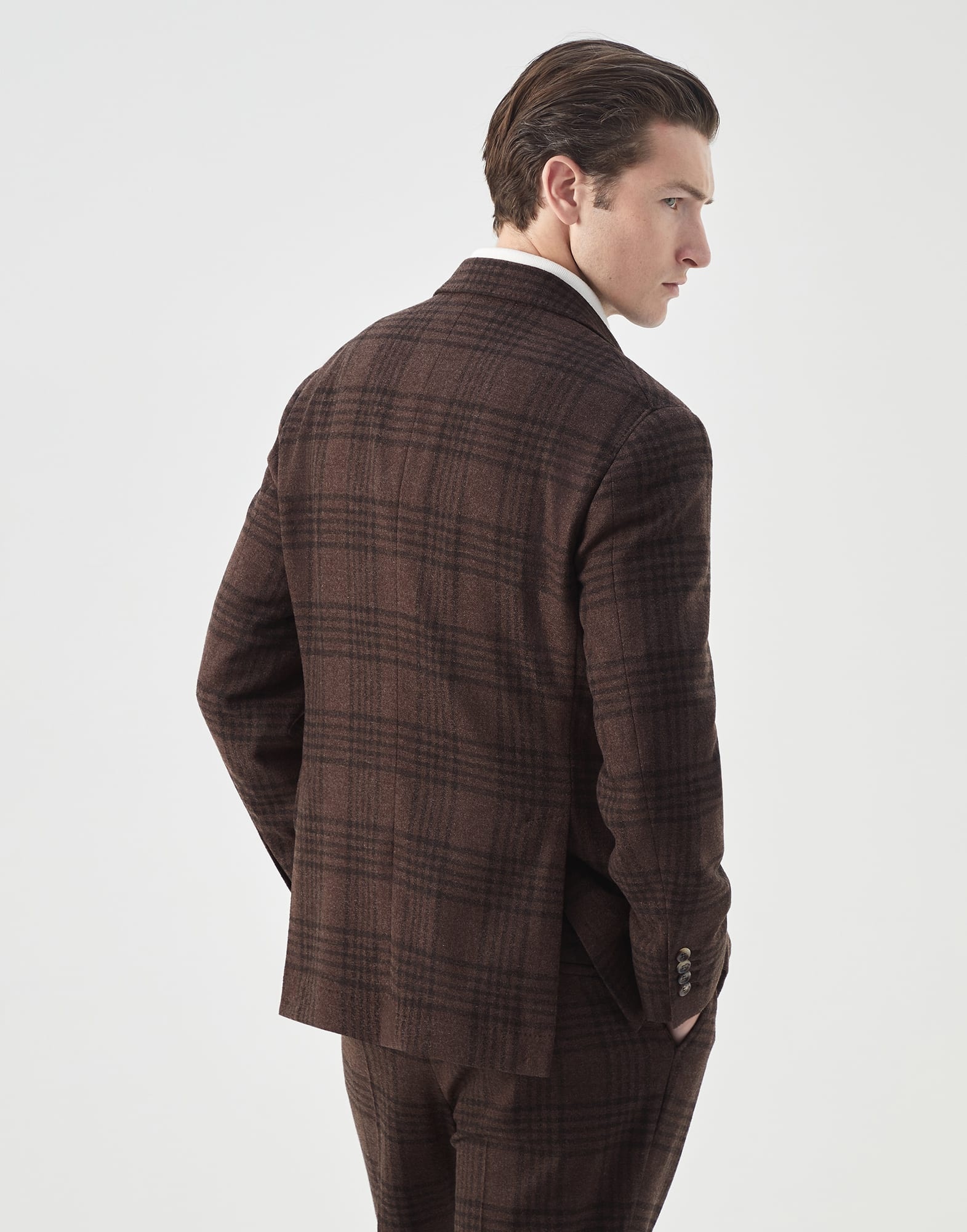 Frisé wool, silk and cashmere tartan deconstructed Cavallo blazer - 2