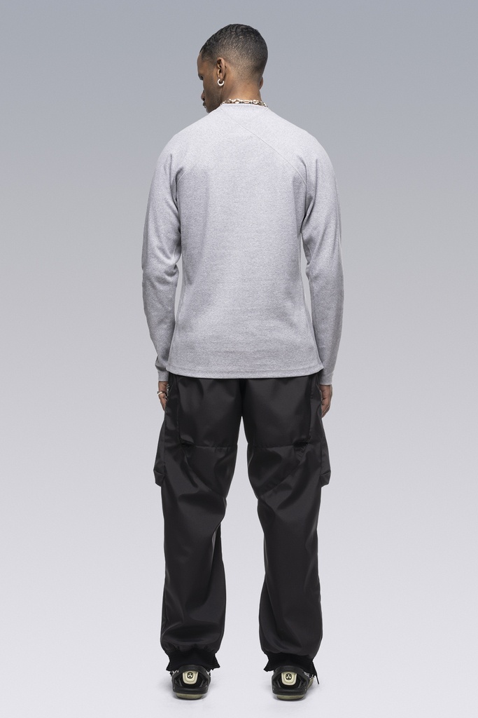 S27-PR Cotton Rib Longsleeve Shirt Gray Melange - 6