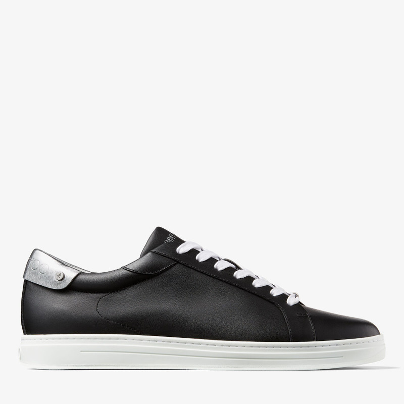 Rome/M
Black Calf Leather and Silver Metallic Nappa Low Top Trainers 1