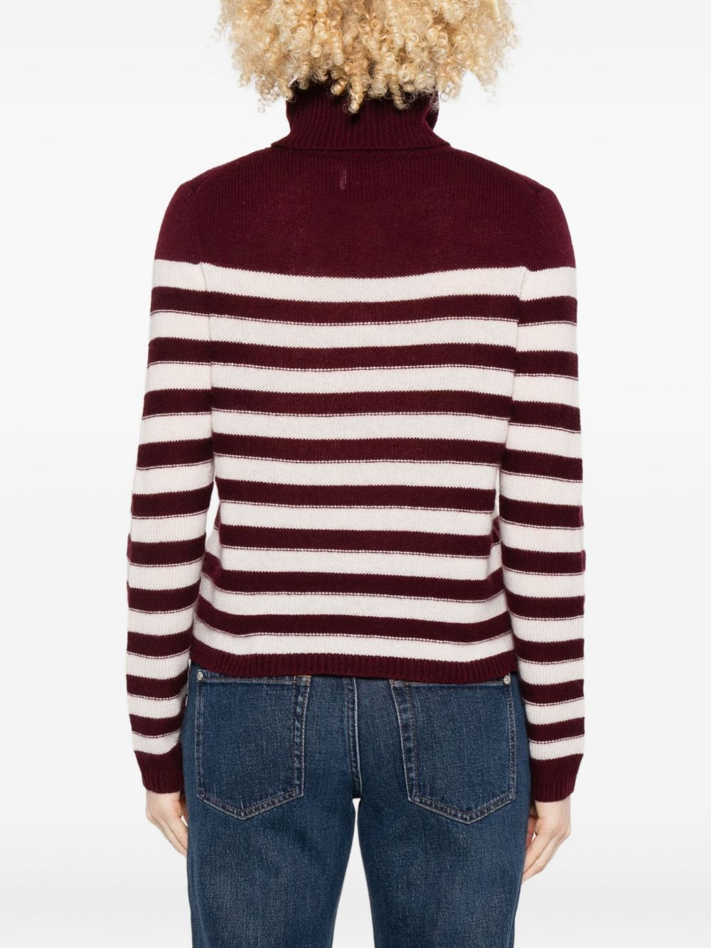turtleneck striped sweater - 4