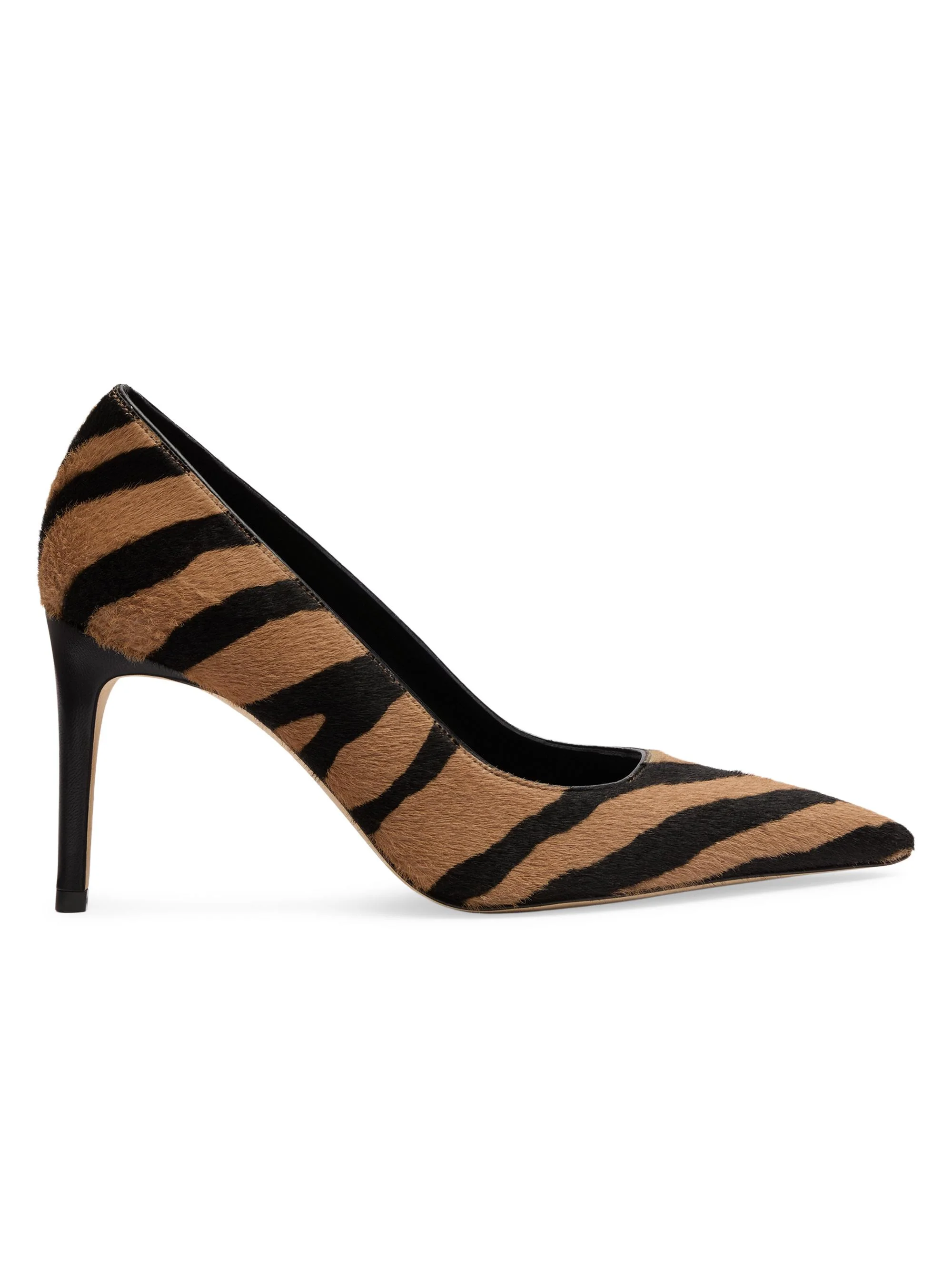 Women's Power 85MM Zebra-Print Calf Hair Pumps - New Camel Shadow - 1