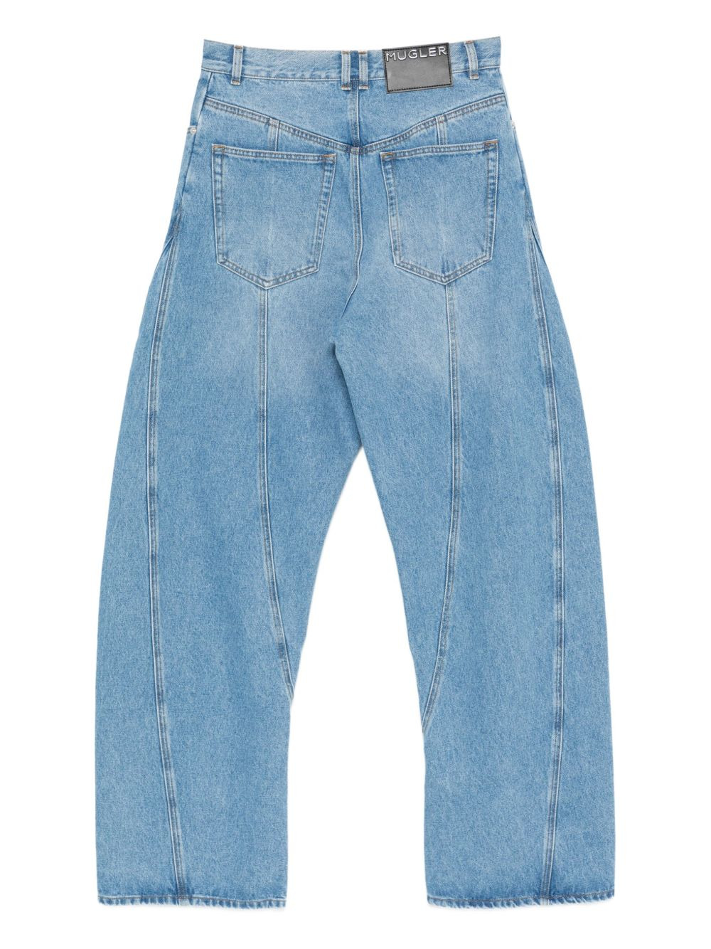 panelled cotton jeans - 2