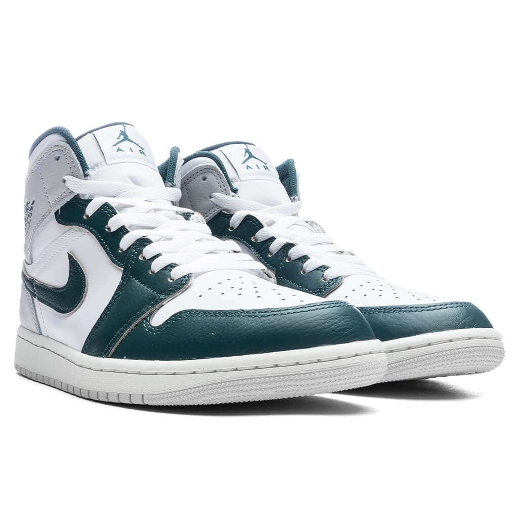 AIR JORDAN 1 MID SE - WHITE/OXIDIZED GREEN/SAIL - 2