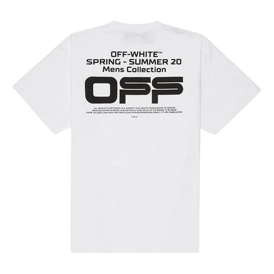 Off-White SS20 Wavy Line White Short Sleeve Oversize OMAA038R201850040110 - 1