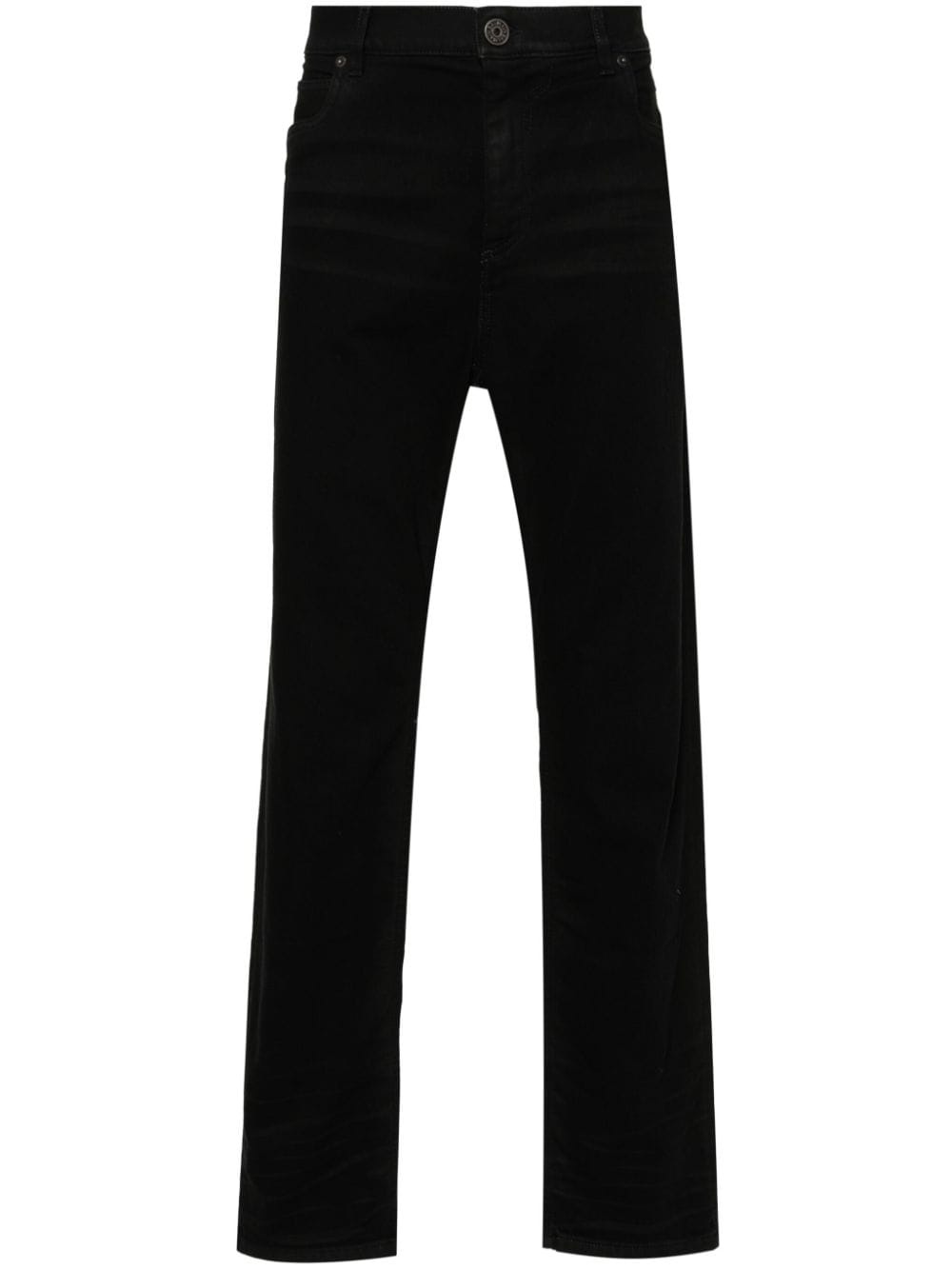 logo-embroidered straight-leg jeans - 1