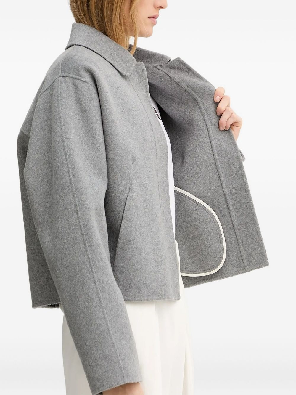 cropped buttoned jacket - 3