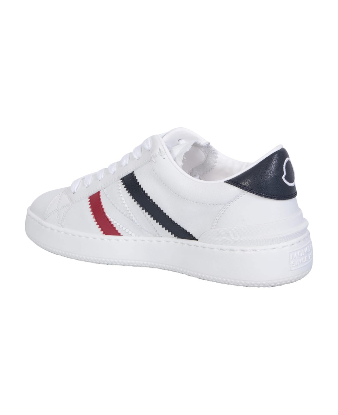 Monaco M Sneakers In White, Blue And Red - 3