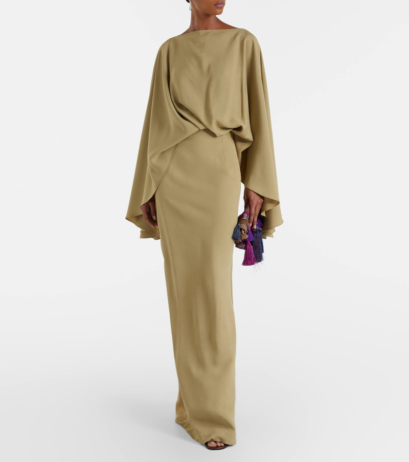 Taller Marmo Eolia draped crêpe cady gown outlook