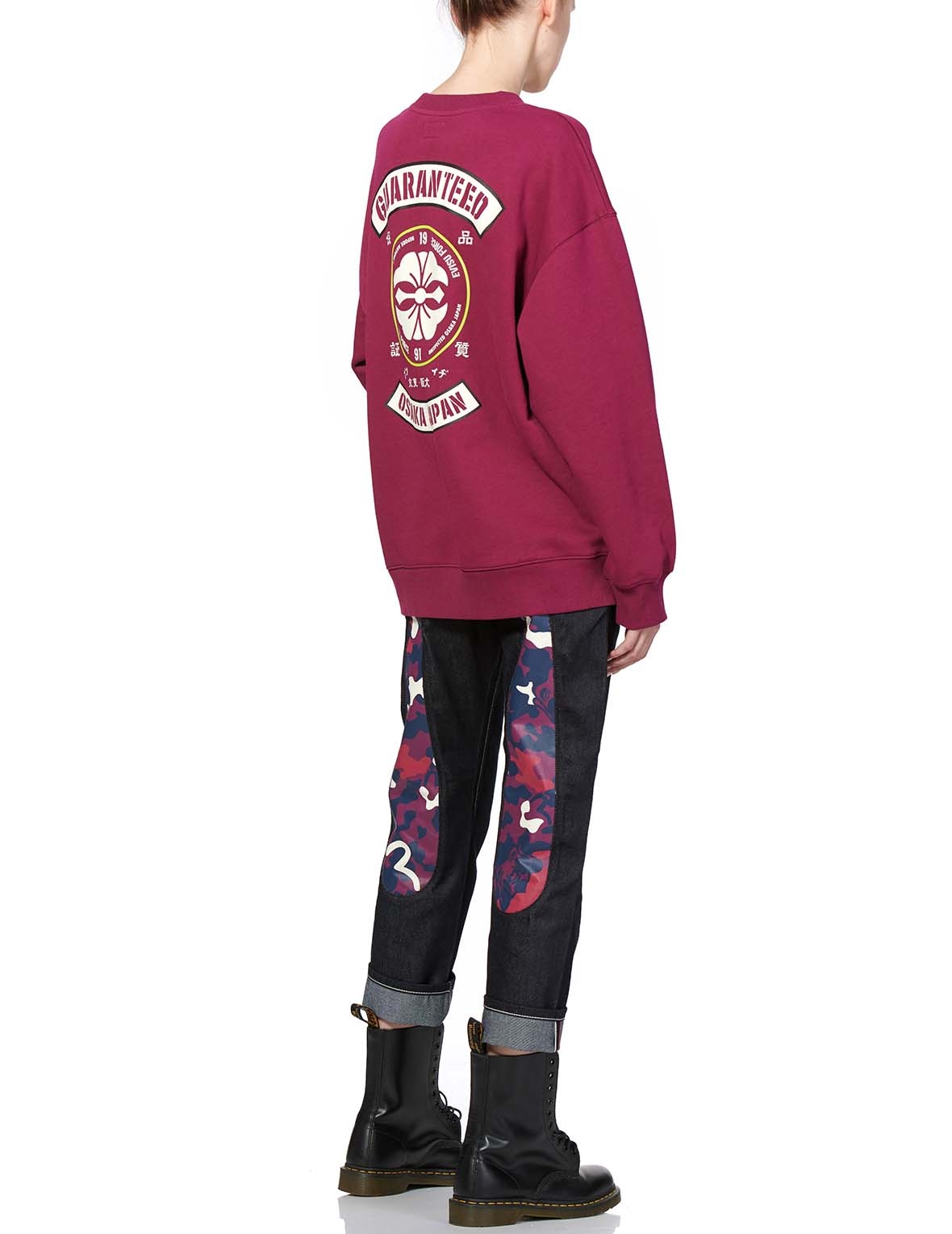 SWEATSHIRT WITH KAMON AND EVISU FORCE PRINT - 6