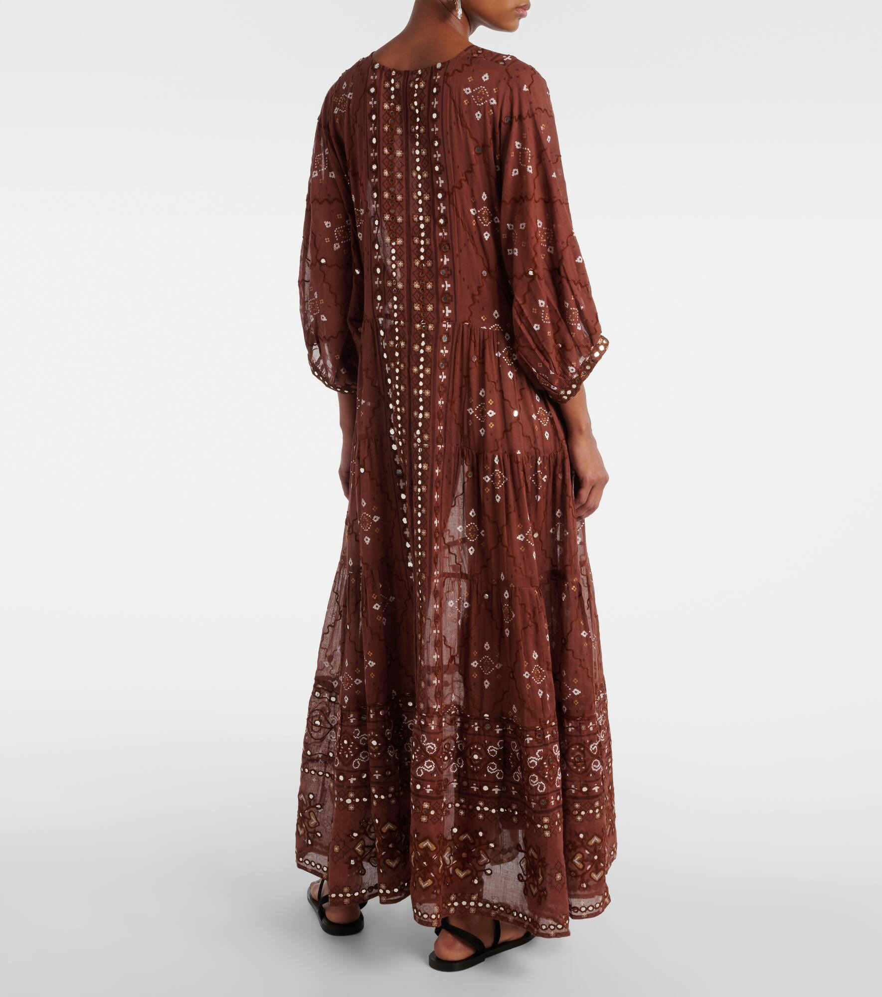 Printed cotton maxi dress - 3