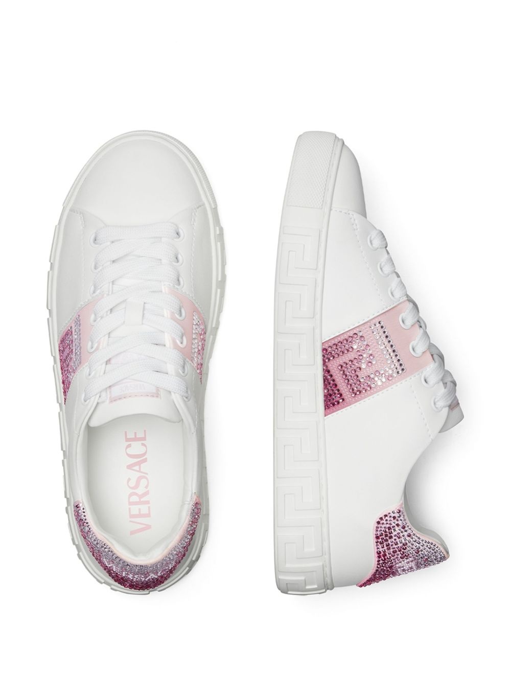 crystal-embellished sneakers - 3