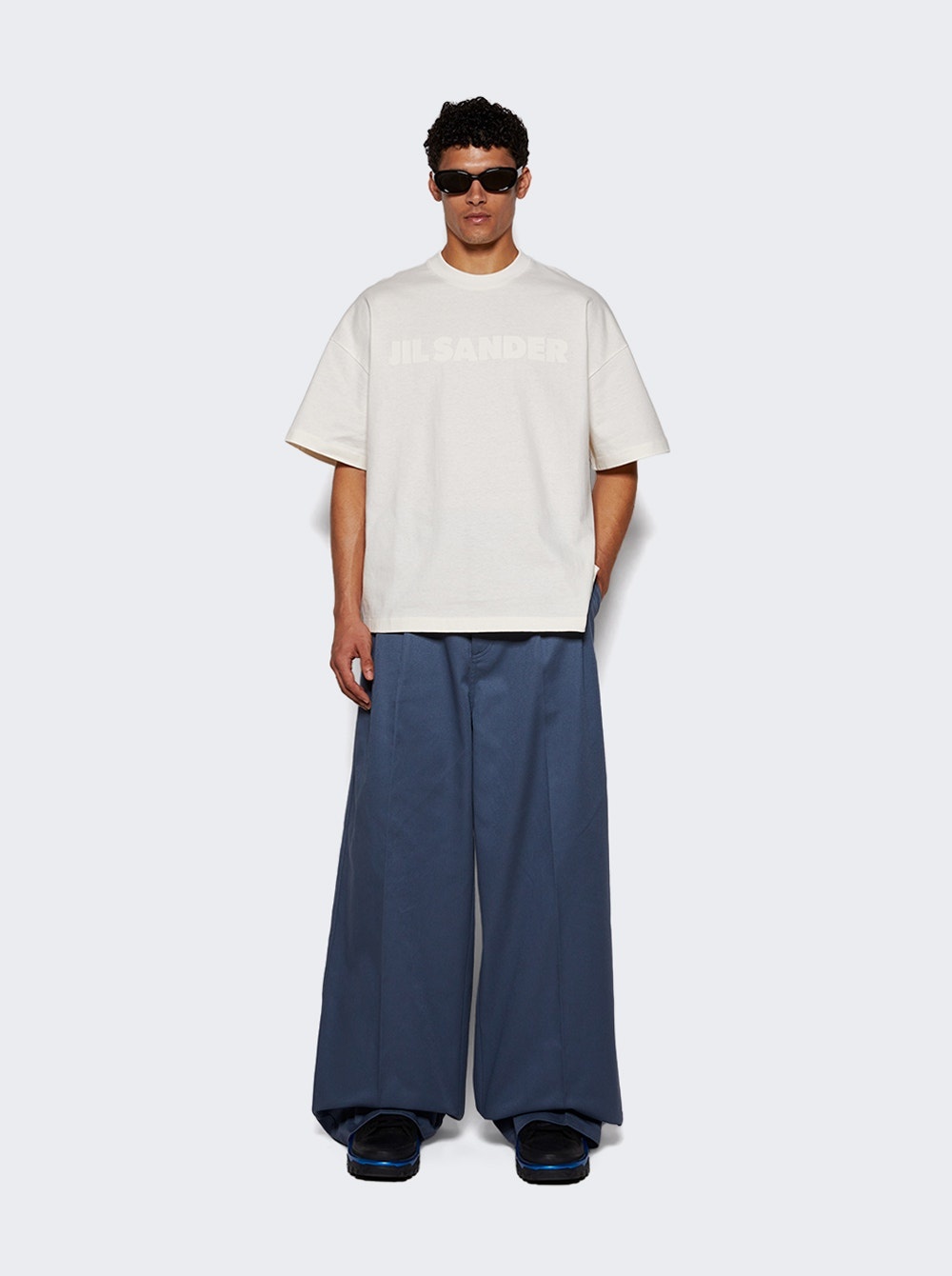★Jil Sander★ Logo Short Sleeve T-Shirt Porcelain J21GC0168 Jil Sander Logo T-Shirt - Porcelain / Porcelain (Stiff