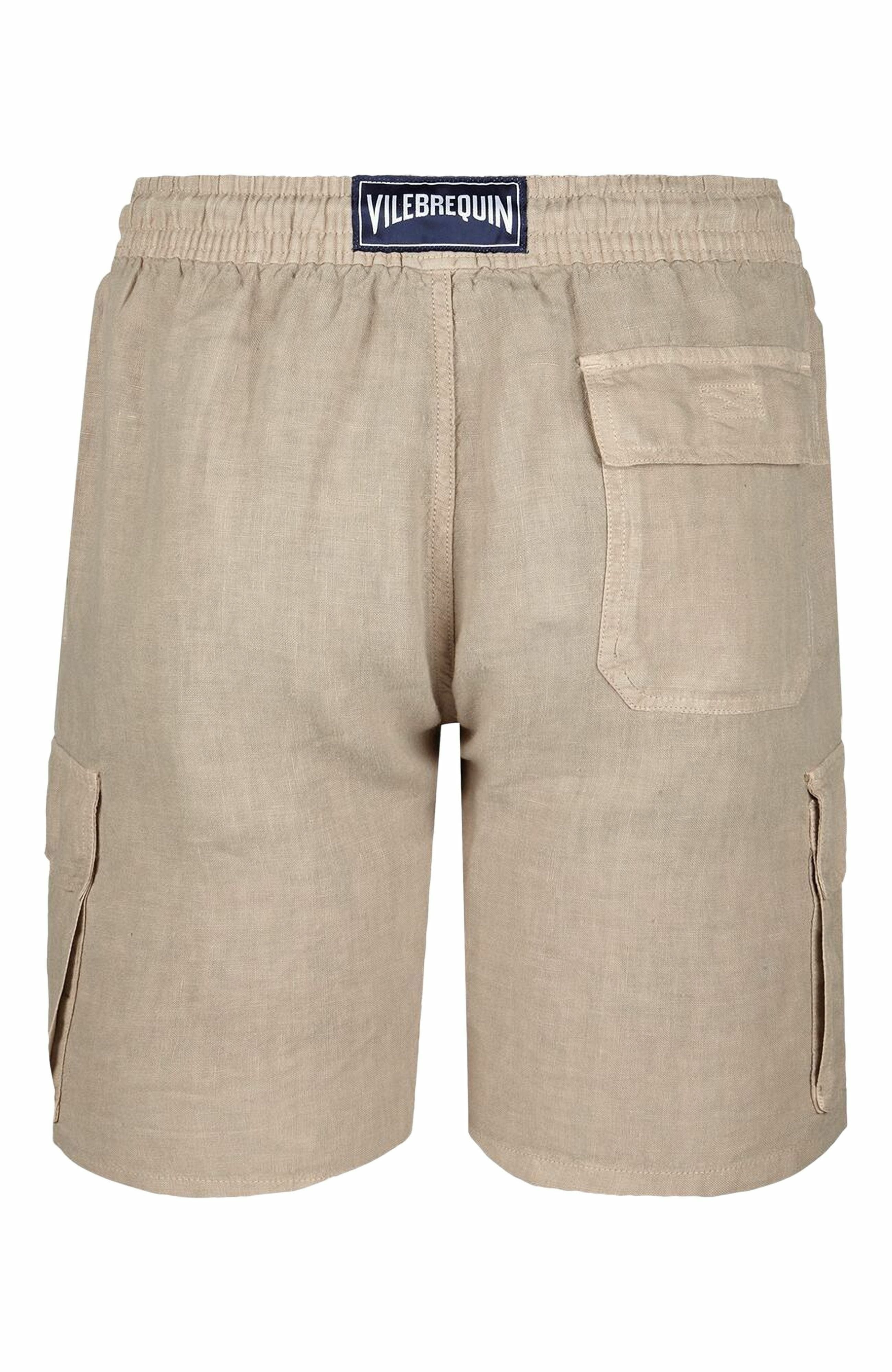 Vilebrequin Men's Linen Bermuda Cargo Pockets Shorts in Safari at Nordstrom - 2