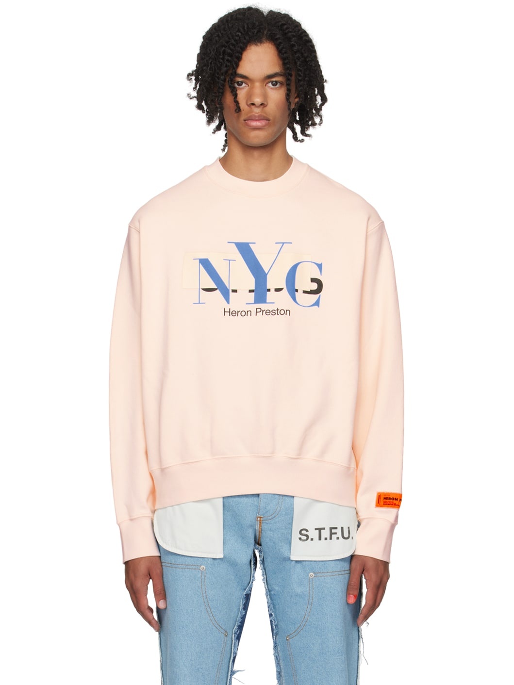 Pink 'NYC' Censored Sweatshirt - 1