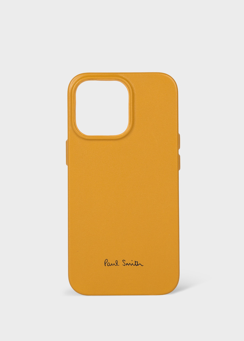Paul Smith + Native Union Yellow Leather Magsafe iPhone 14 Pro Case 1