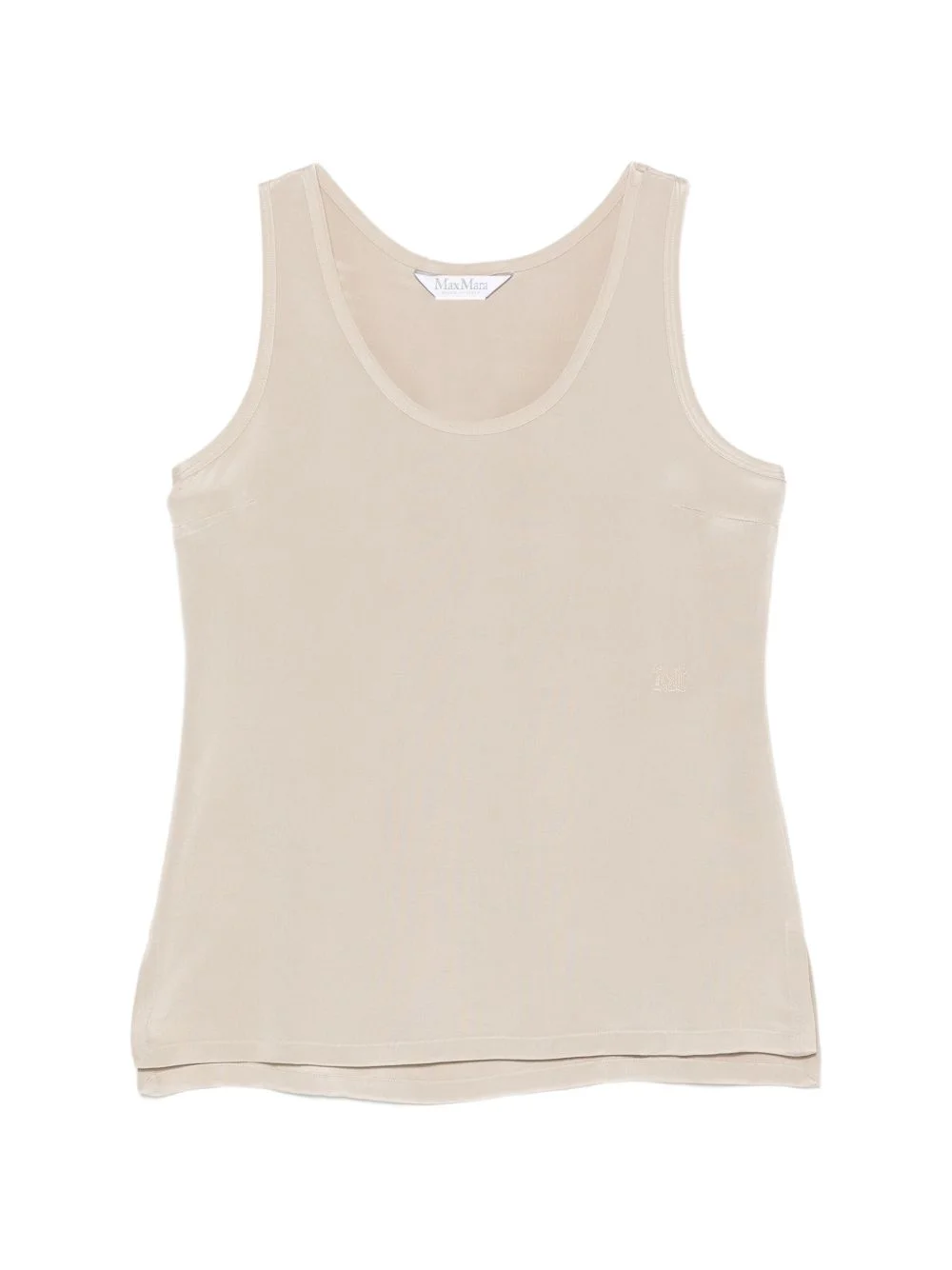 satin-finish sleeveless top - 1