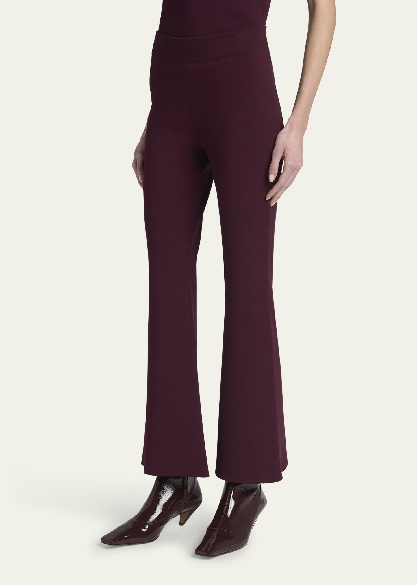 Flared Knit Trousers - 4