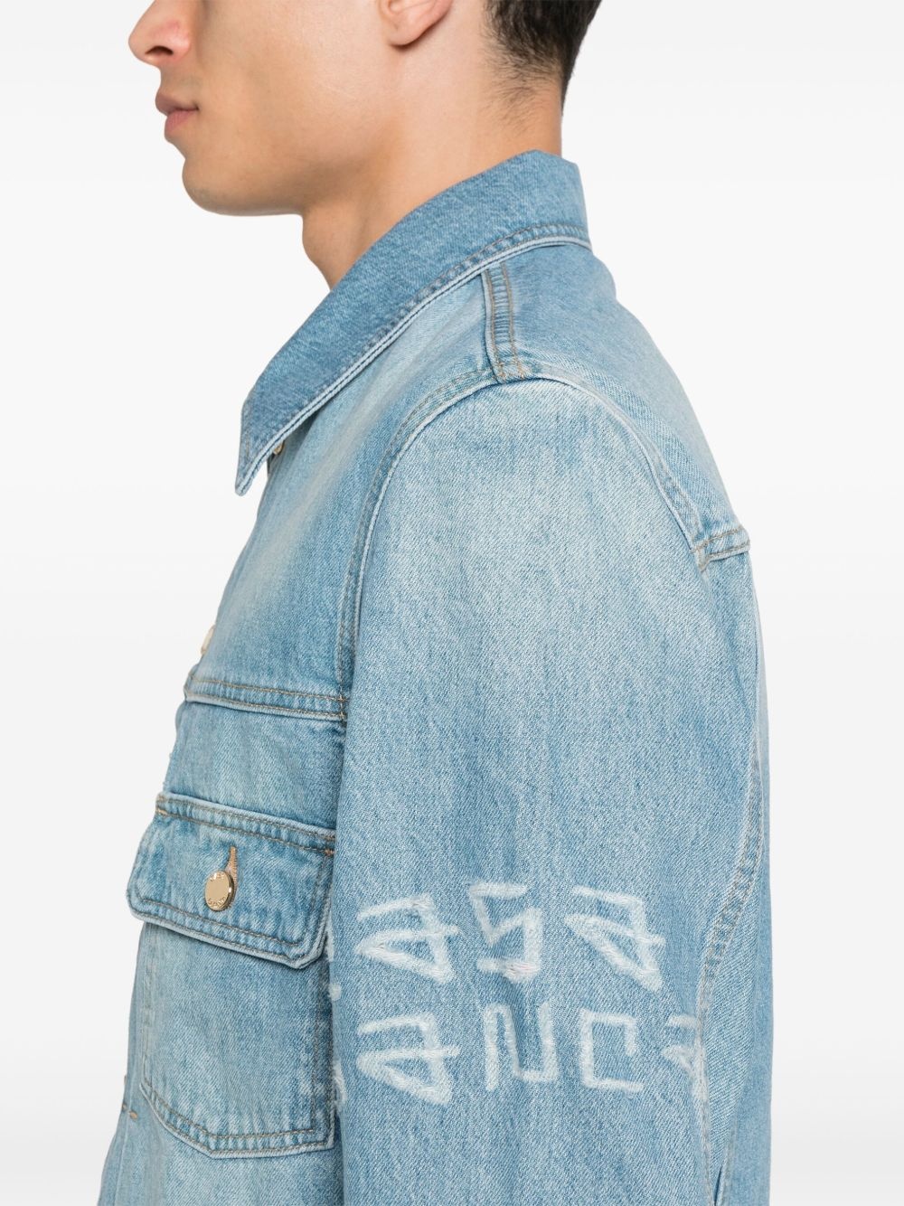 Graffiti denim jacket - 5