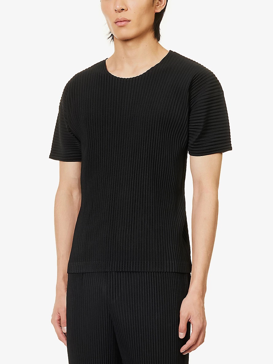 Basic pleated knitted T-shirt - 3