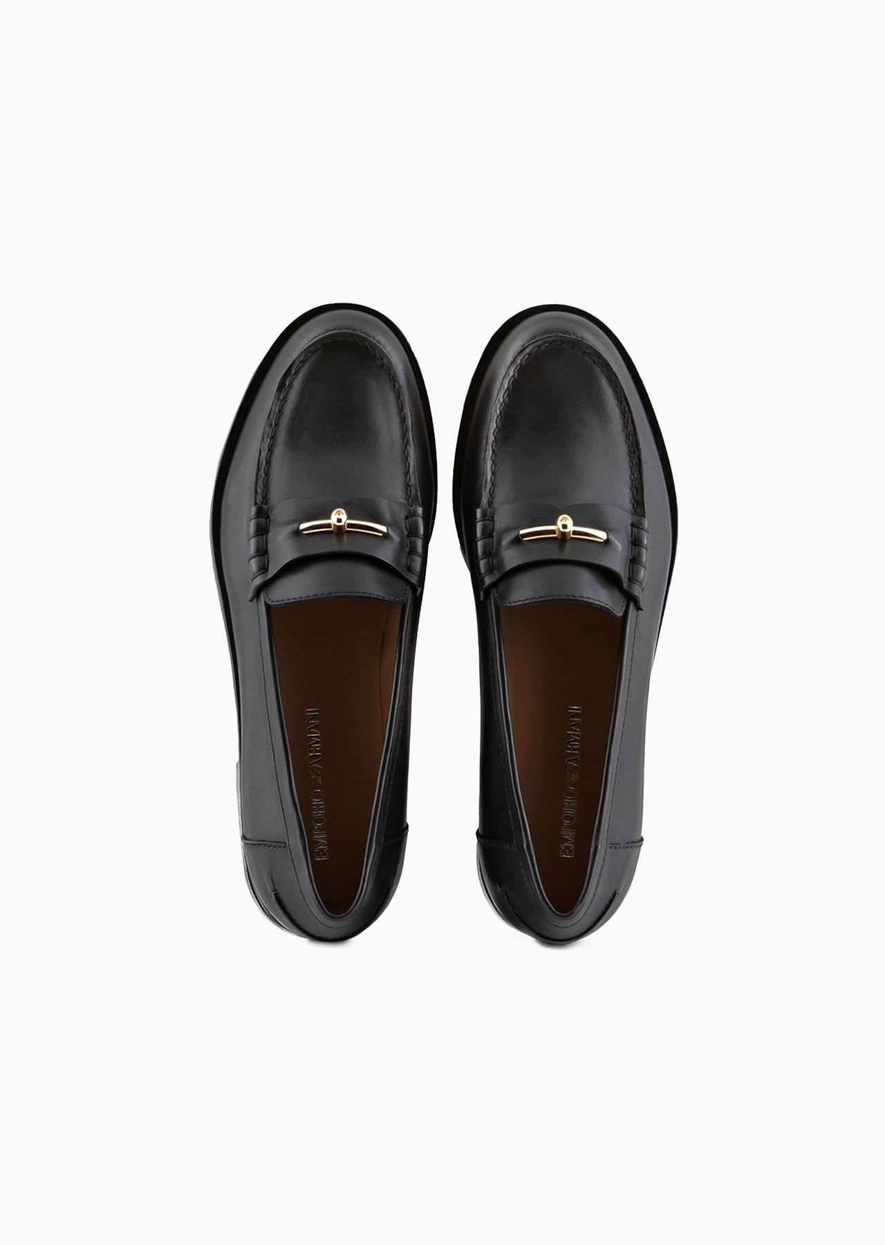 Polished leather loafers with stirrup - 3