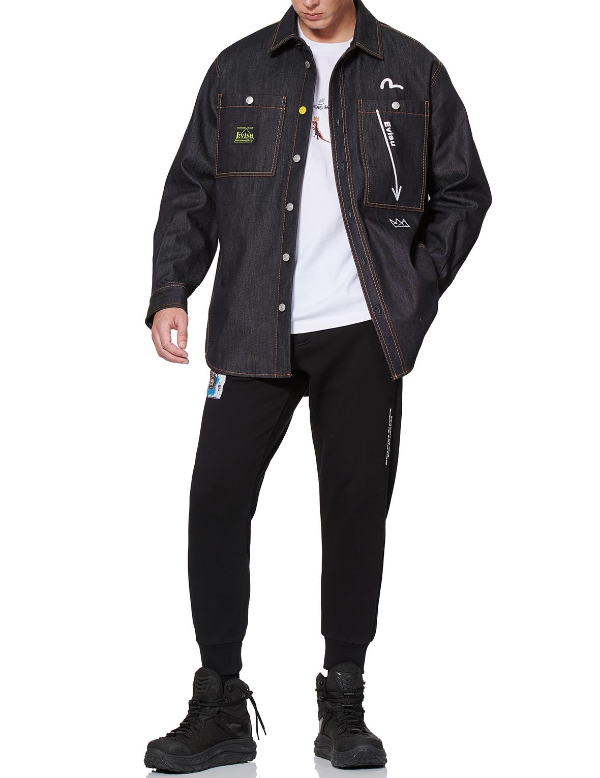 EVISU x Jean Michel Basquiat "Untitled" Denim Shirt Jacket - 6