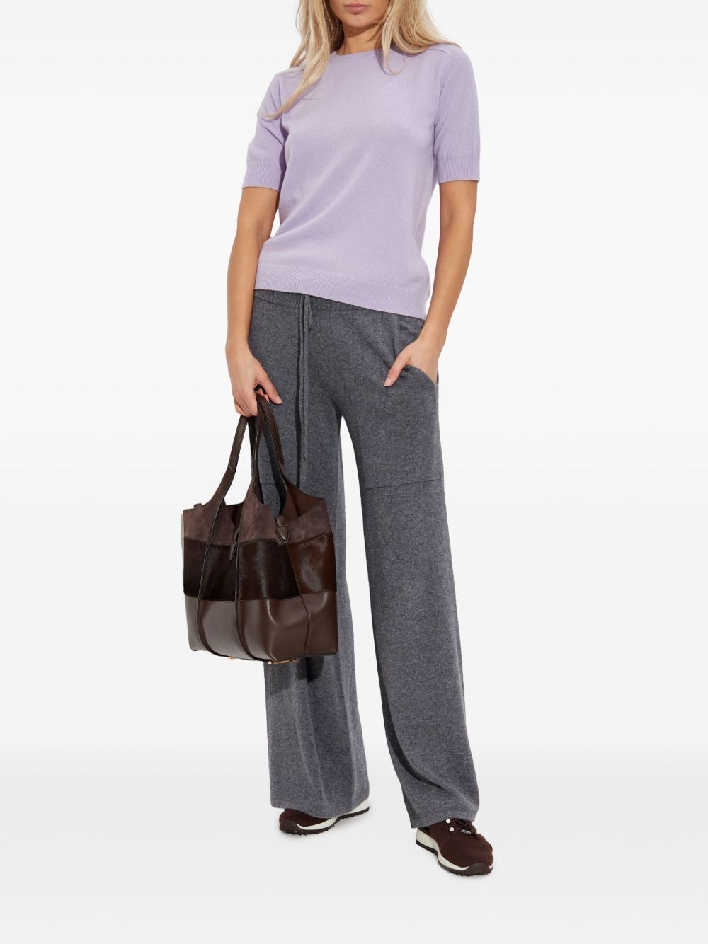 short-sleeve cashmere T-shirt - 2