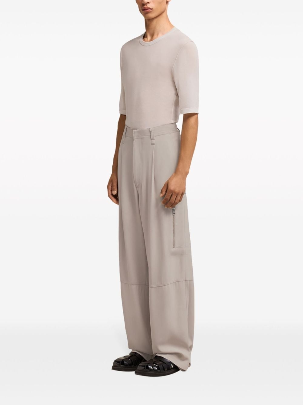 straight-leg trousers - 3