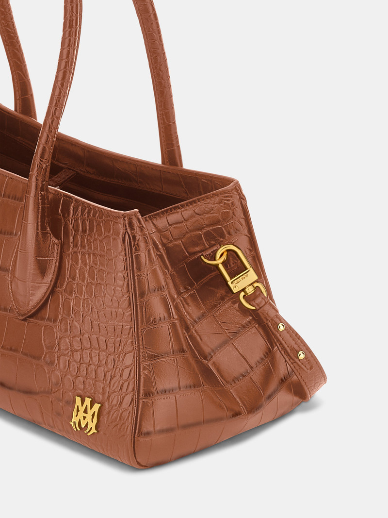 WOMEN'S EMBOSSED CROC HONEY 40 SHOULDER 4