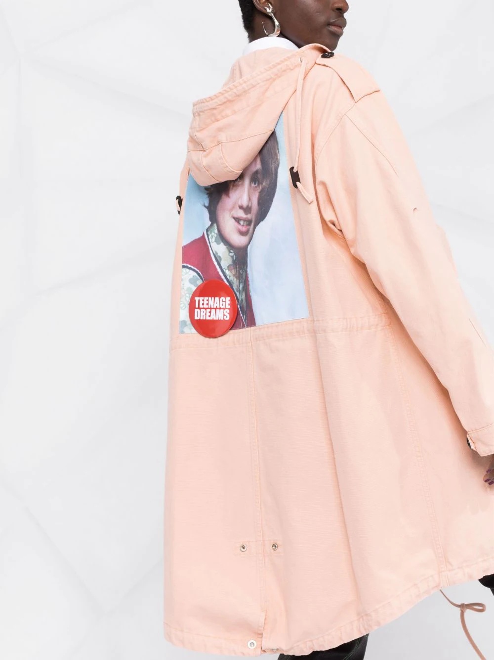 photograph-print hooded coat - 5