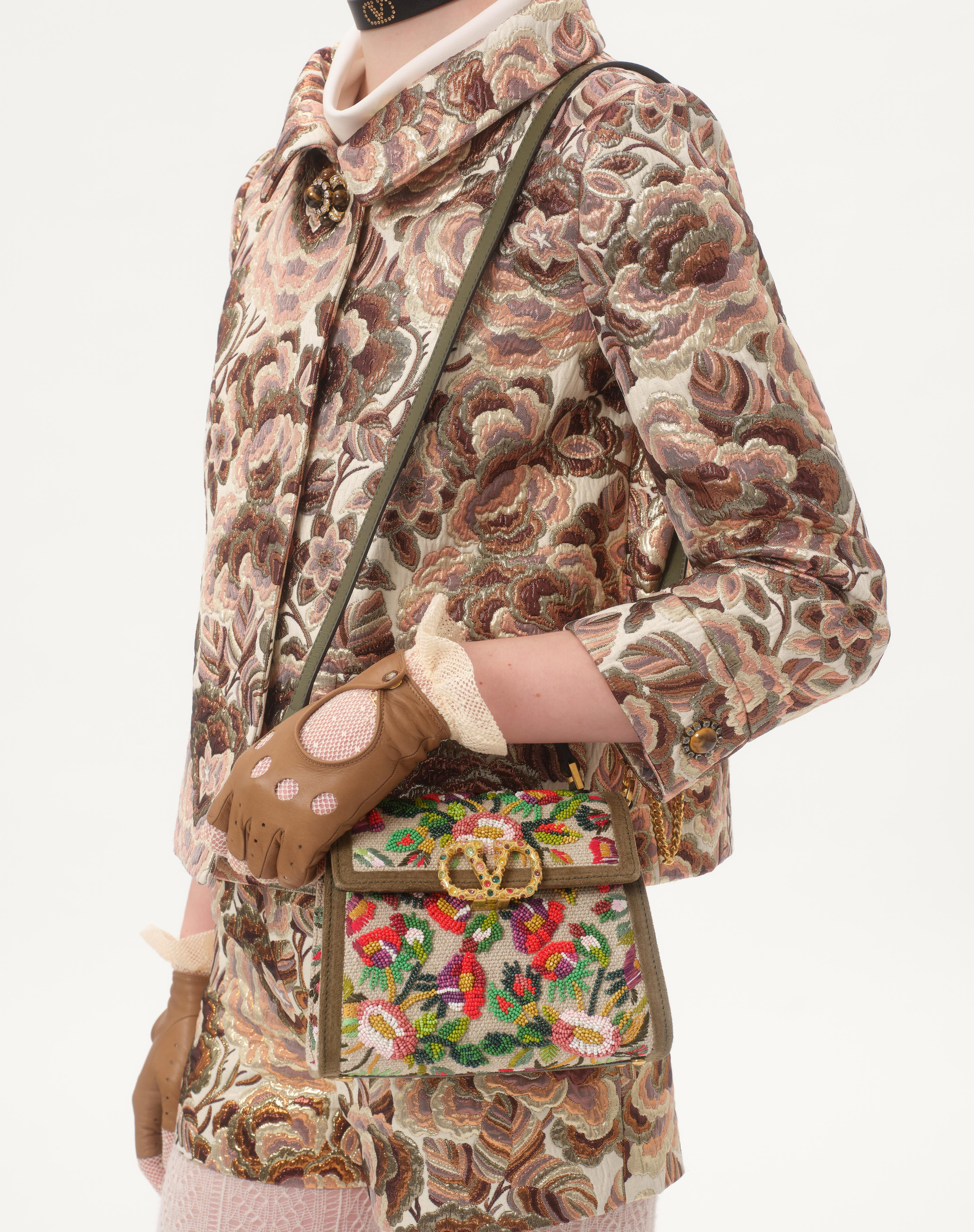 VALENTINO GARAVANI VSLING MINI EMBROIDERED HANDBAG WITH JEWEL LOGO - 7